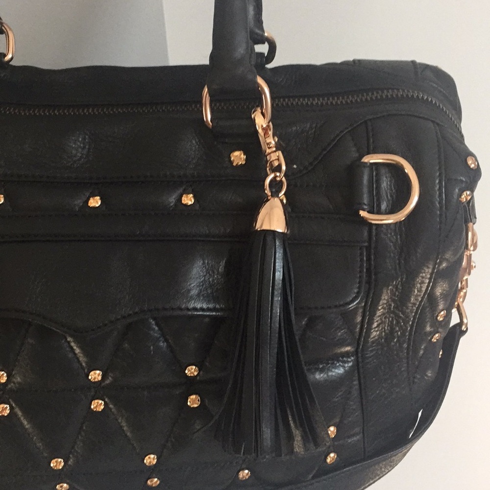 Rebecca Minkoff: Black leather & rose gold bag - Picture 2 of 8